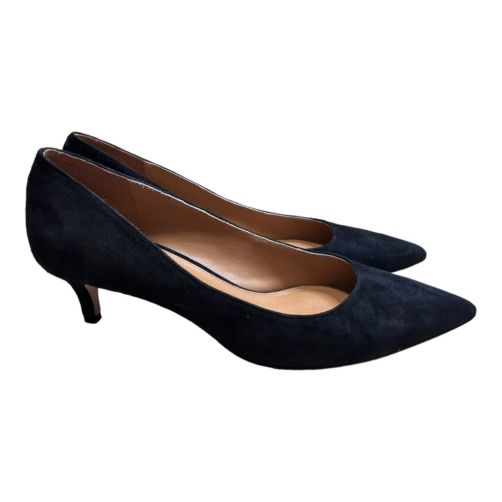 J. McLaughlin Kat Kitten Heel Black Suede Size 8